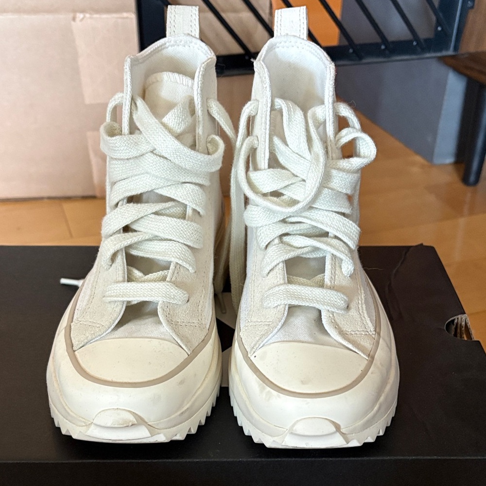 Converse High-Top Sneakers in Cream